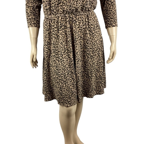 Lane Bryant Off the Shoulder Dress Size 14/16 Wild Animal - Picture 3 of 7